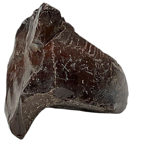 Chocolate Art Glass Cullet Glowing Manganese Slag Glass #4GX297 - Picture 2 of 8